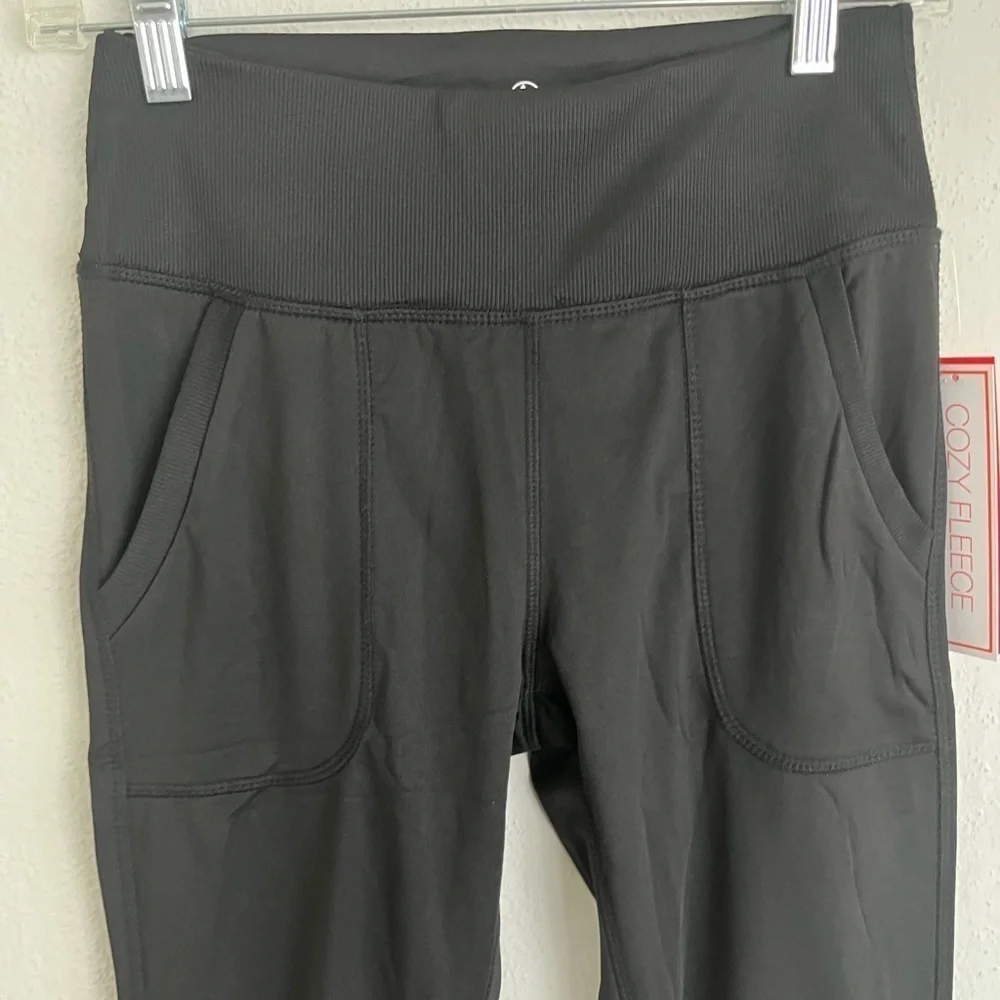 Adrienne Vittadini AV Sport Women’s Athletic Leggings S Black New